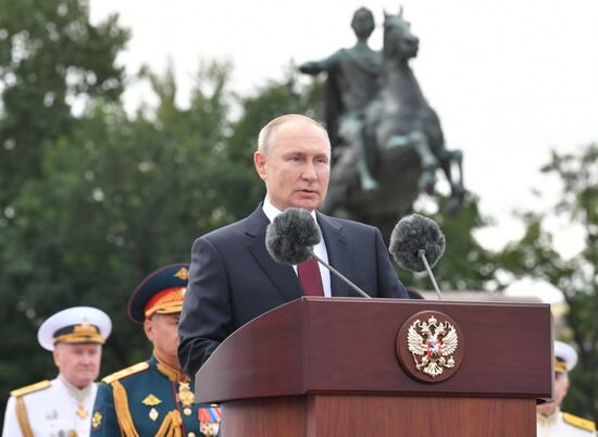 Russia Putin Main Navy Day Parade