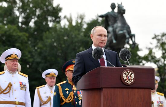 Russia Putin Main Navy Day Parade