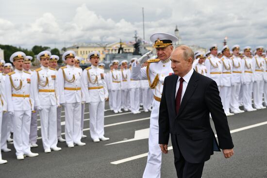 Russia Putin Main Navy Day Parade