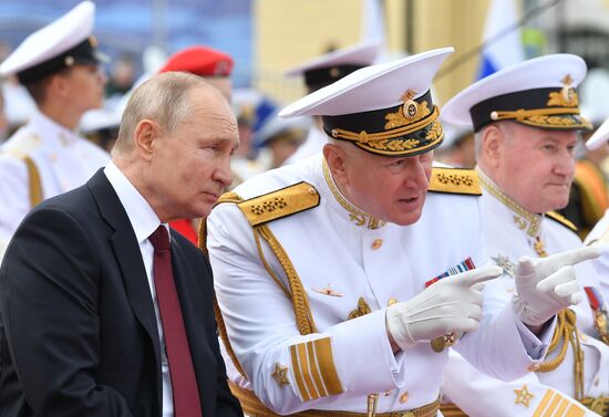 Russia Putin Main Navy Day Parade