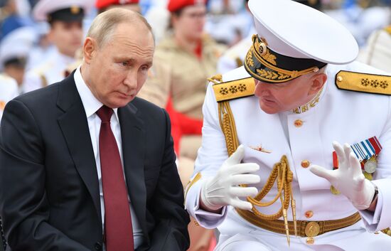 Russia Putin Main Navy Day Parade