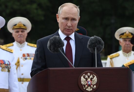 Russia Putin Main Navy Day Parade