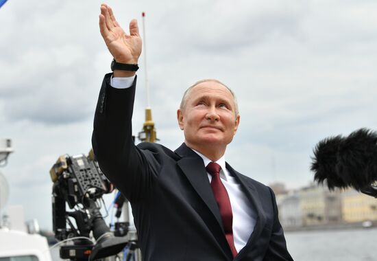 Russia Putin Main Navy Day Parade