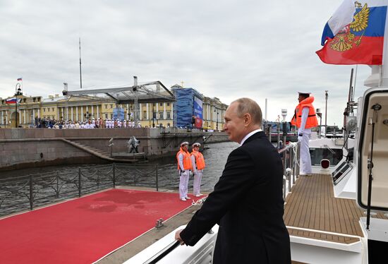 Russia Putin Main Navy Day Parade