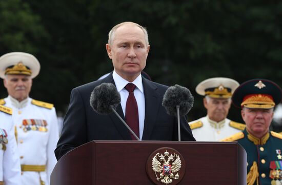 Russia Putin Main Navy Day Parade