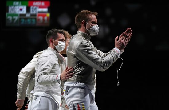 Japan Olympics 2020 Fencing Men Sabre Team