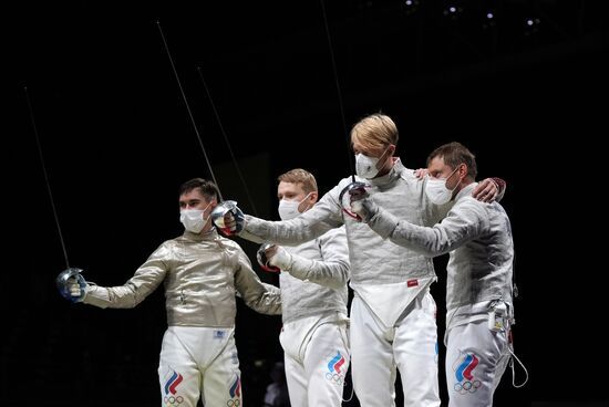 Japan Olympics 2020 Fencing Men Sabre Team
