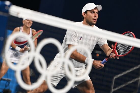 Japan Olympics 2020 Tennis Mixed Doubles Vesnina/Karatsev - Stojanovic/Djokovic
