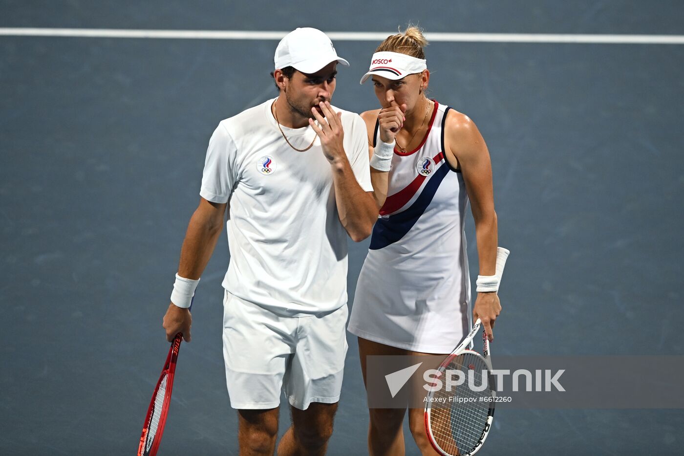 Japan Olympics 2020 Tennis Mixed Doubles Vesnina/Karatsev - Stojanovic/Djokovic