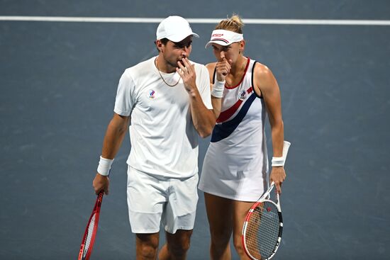 Japan Olympics 2020 Tennis Mixed Doubles Vesnina/Karatsev - Stojanovic/Djokovic