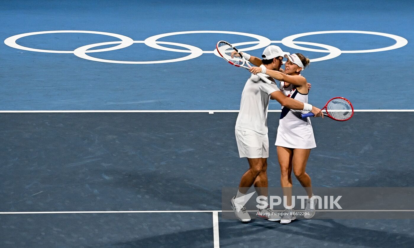 Japan Olympics 2020 Tennis Mixed Doubles Vesnina/Karatsev - Stojanovic/Djokovic