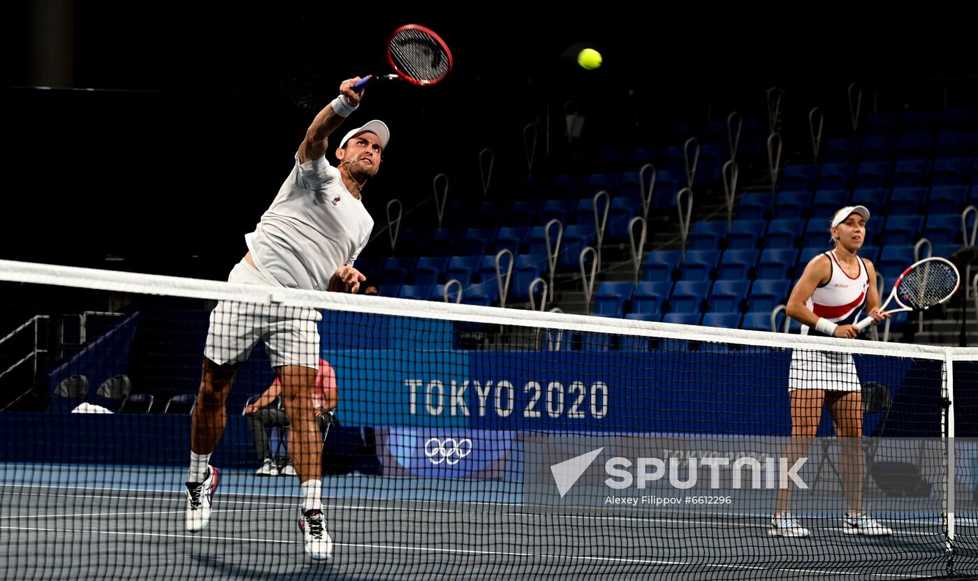 Japan Olympics 2020 Tennis Mixed Doubles Vesnina/Karatsev - Stojanovic/Djokovic