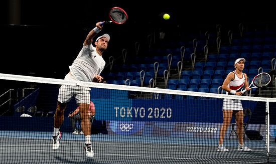 Japan Olympics 2020 Tennis Mixed Doubles Vesnina/Karatsev - Stojanovic/Djokovic
