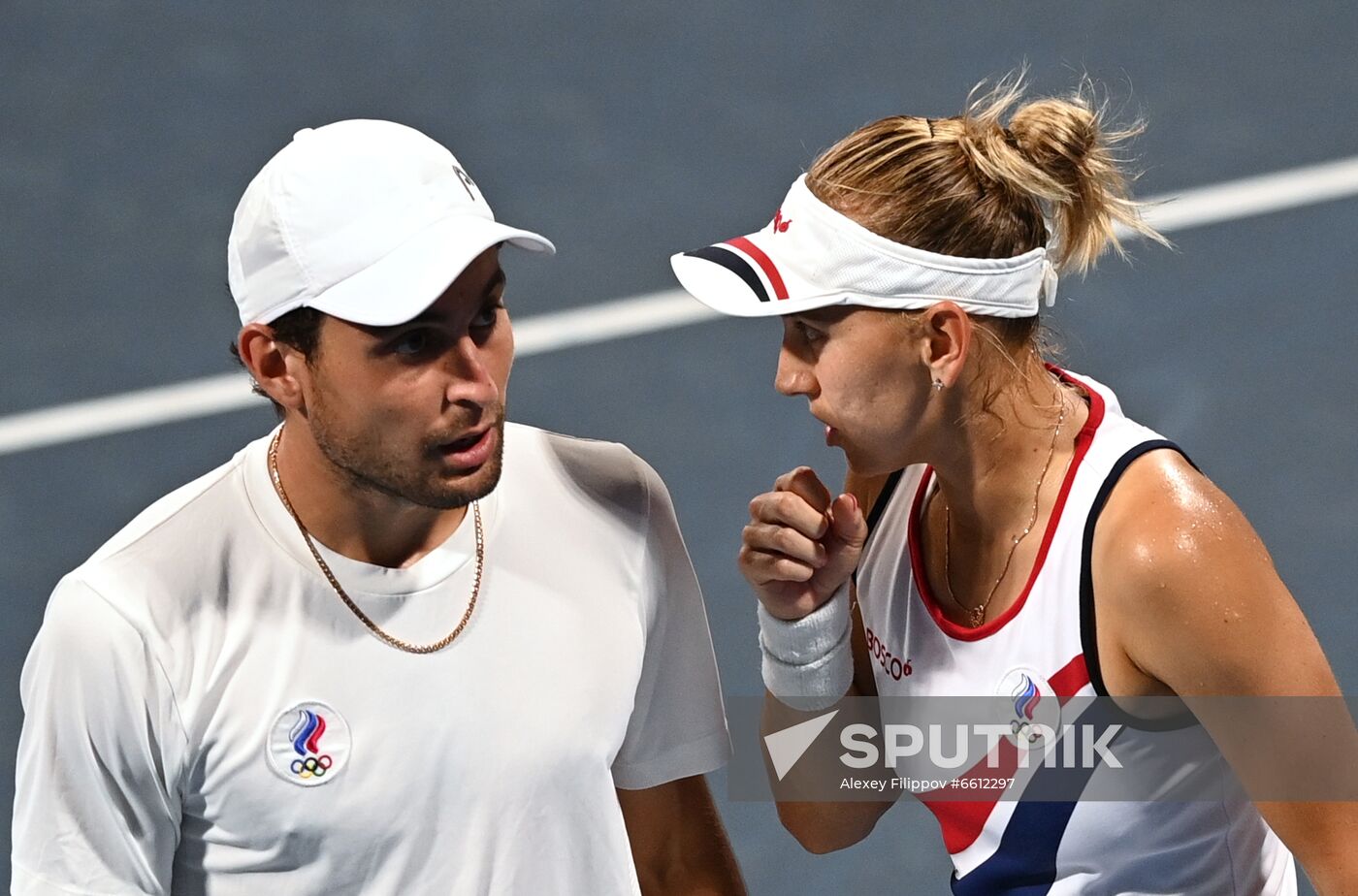Japan Olympics 2020 Tennis Mixed Doubles Vesnina/Karatsev - Stojanovic/Djokovic