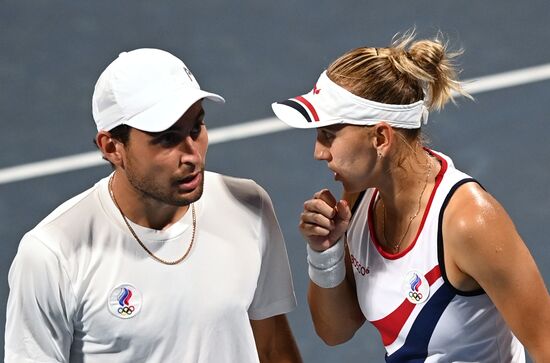Japan Olympics 2020 Tennis Mixed Doubles Vesnina/Karatsev - Stojanovic/Djokovic