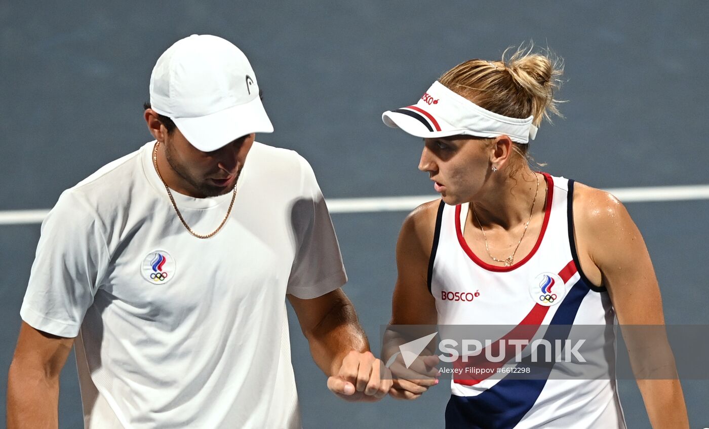 Japan Olympics 2020 Tennis Mixed Doubles Vesnina/Karatsev - Stojanovic/Djokovic