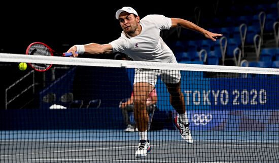Japan Olympics 2020 Tennis Mixed Doubles Vesnina/Karatsev - Stojanovic/Djokovic
