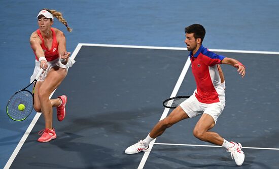 Japan Olympics 2020 Tennis Mixed Doubles Vesnina/Karatsev - Stojanovic/Djokovic