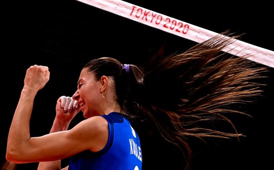 Japan Olympics 2020 Volleyball Women US - ROC