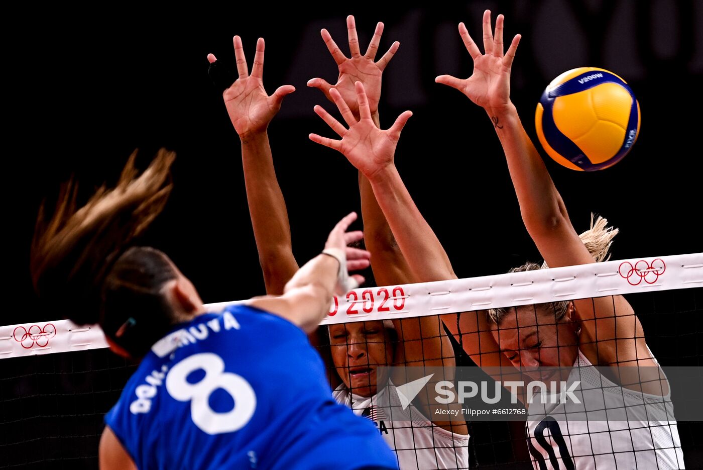 Japan Olympics 2020 Volleyball Women US - ROC