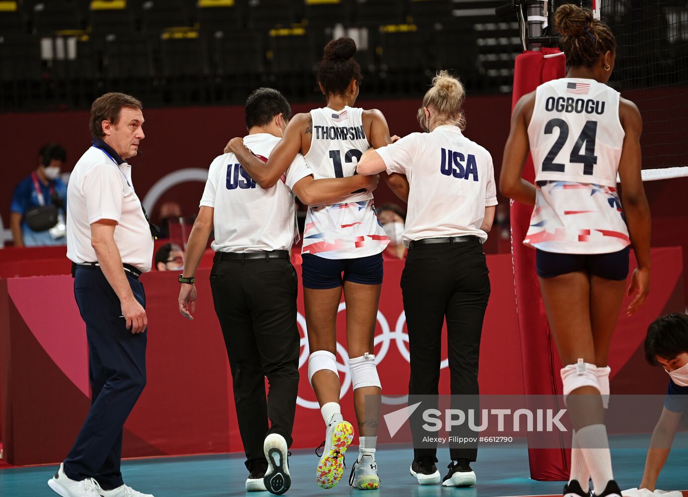 Japan Olympics 2020 Volleyball Women US - ROC