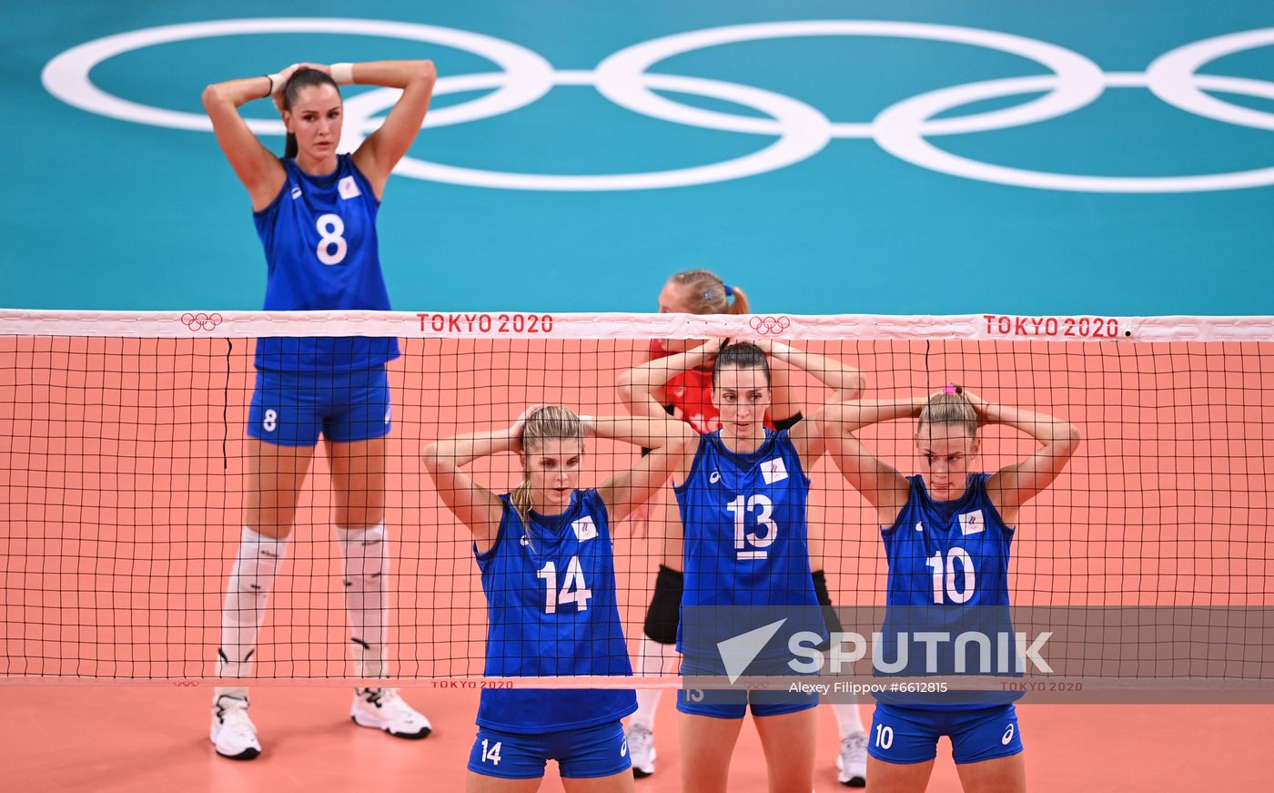 Japan Olympics 2020 Volleyball Women US - ROC