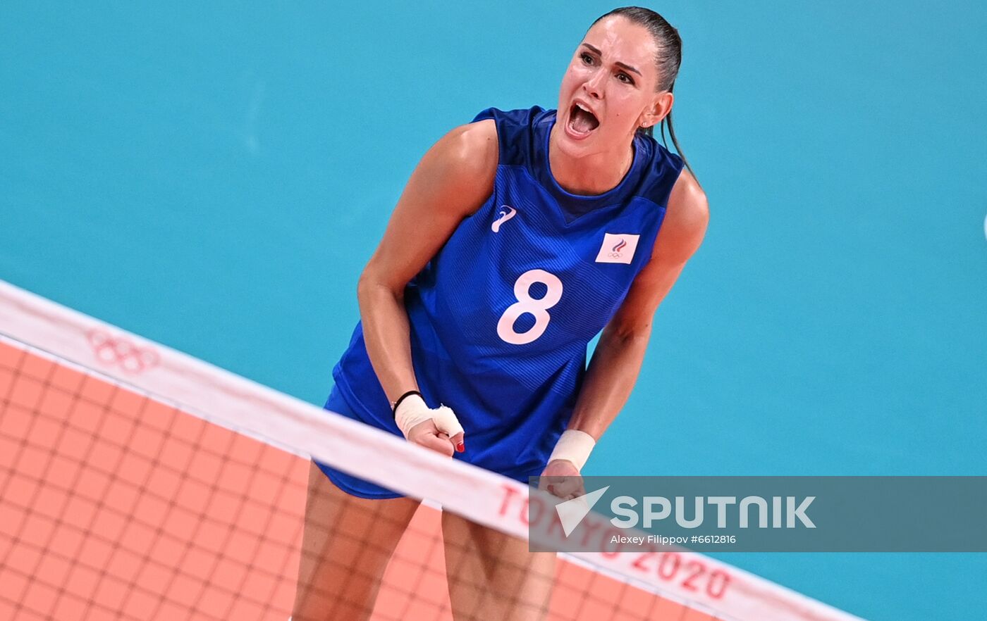 Japan Olympics 2020 Volleyball Women US - ROC