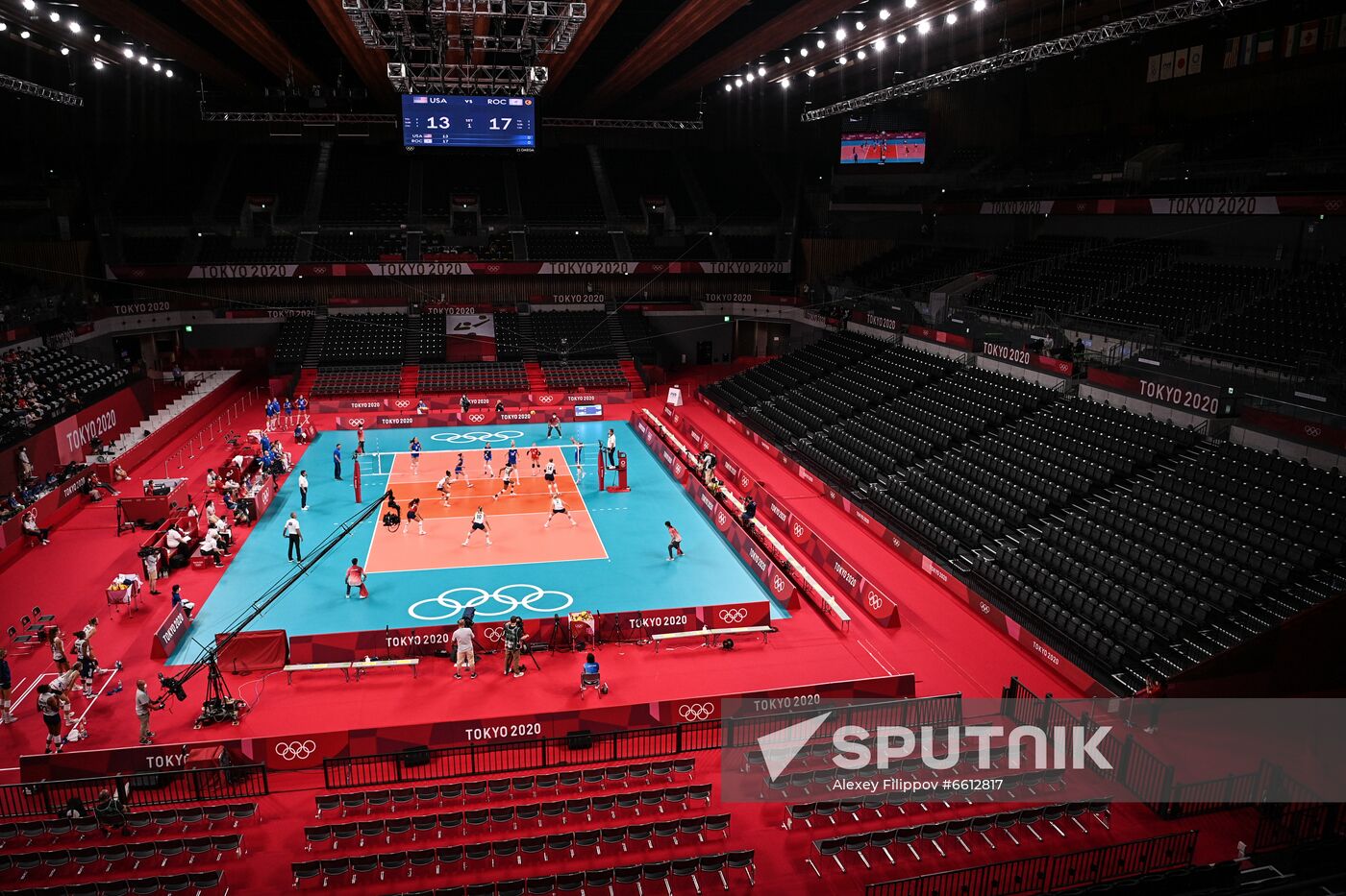 Japan Olympics 2020 Volleyball Women US - ROC