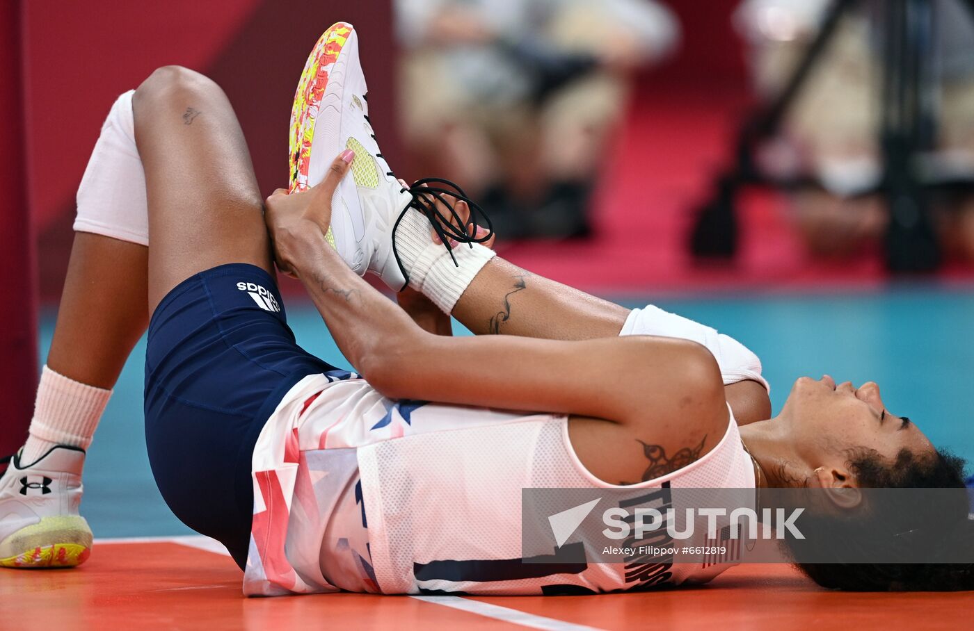Japan Olympics 2020 Volleyball Women US - ROC