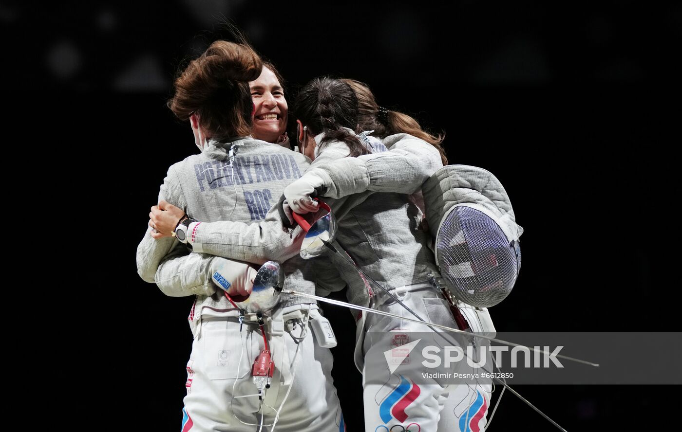 Japan Olympics 2020 Fencing Women Sabre Team