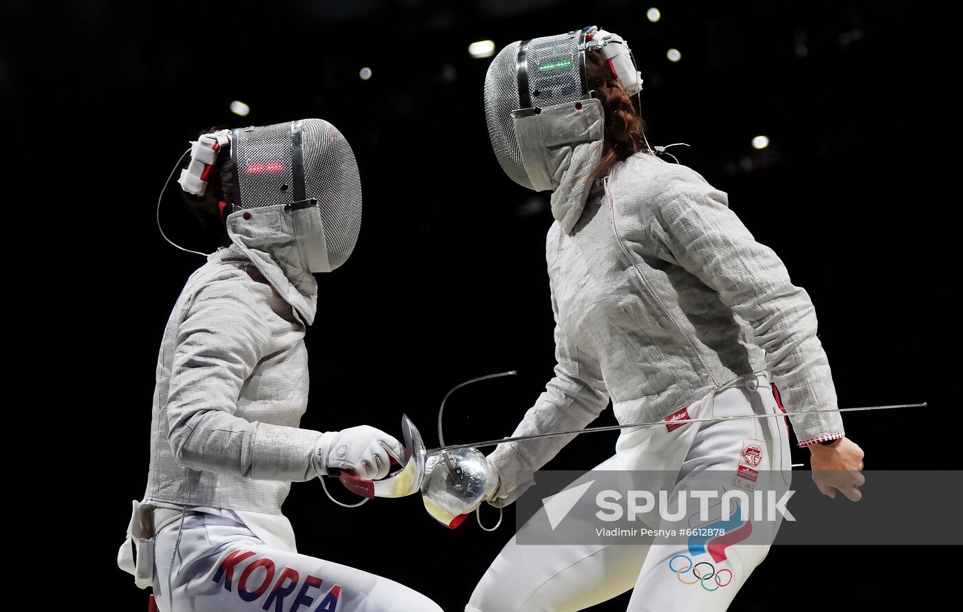Japan Olympics 2020 Fencing Women Sabre Team
