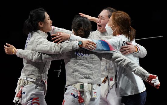 Japan Olympics 2020 Fencing Women Sabre Team