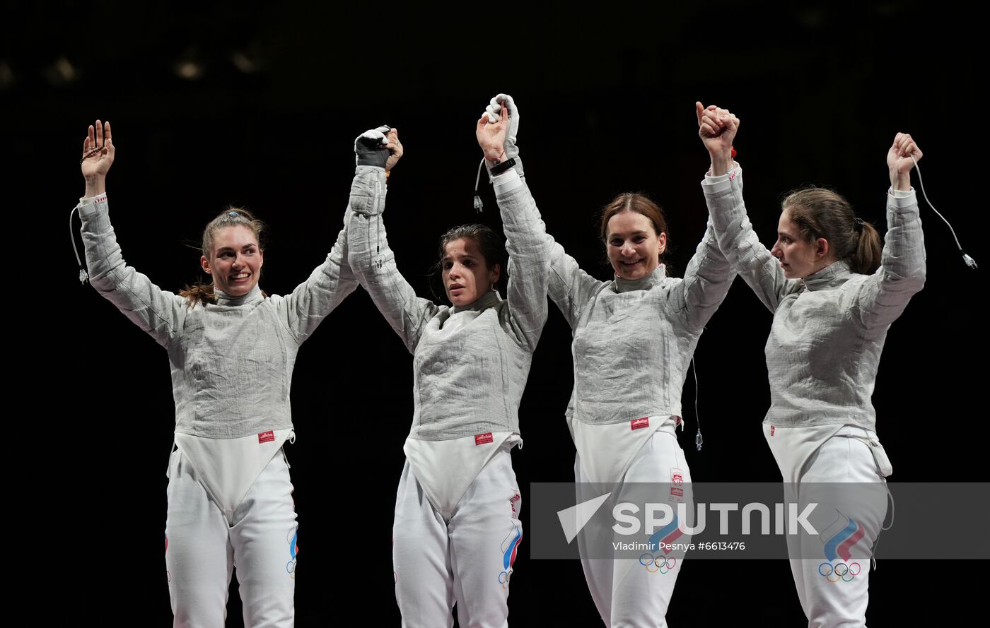 Japan Olympics 2020 Fencing Women Sabre Team