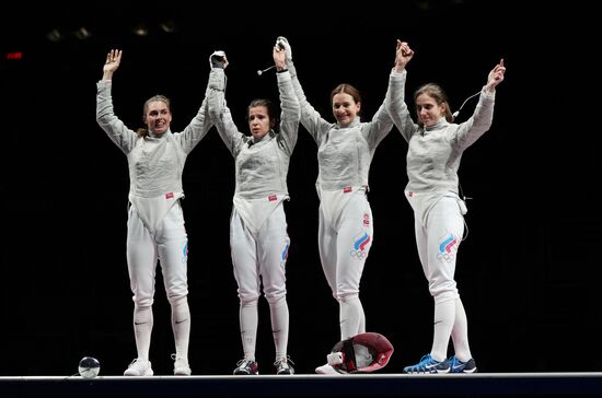 Japan Olympics 2020 Fencing Women Sabre Team