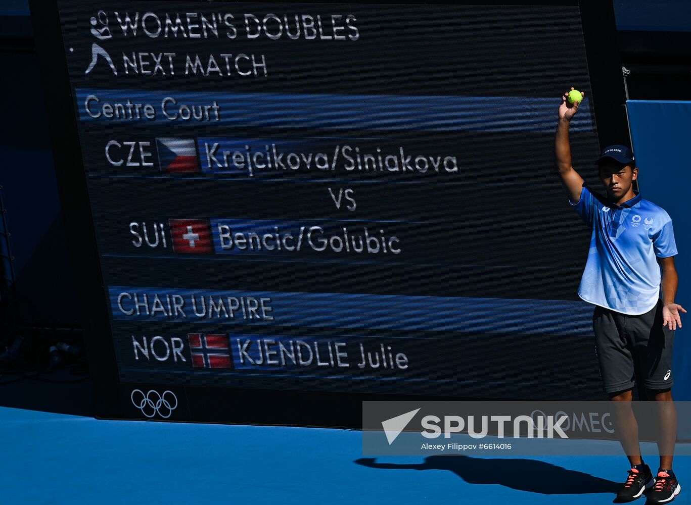 Japan Olympics 2020 Tennis Women Doubles Krejcikova/Siniakova - Bencic/Golubic