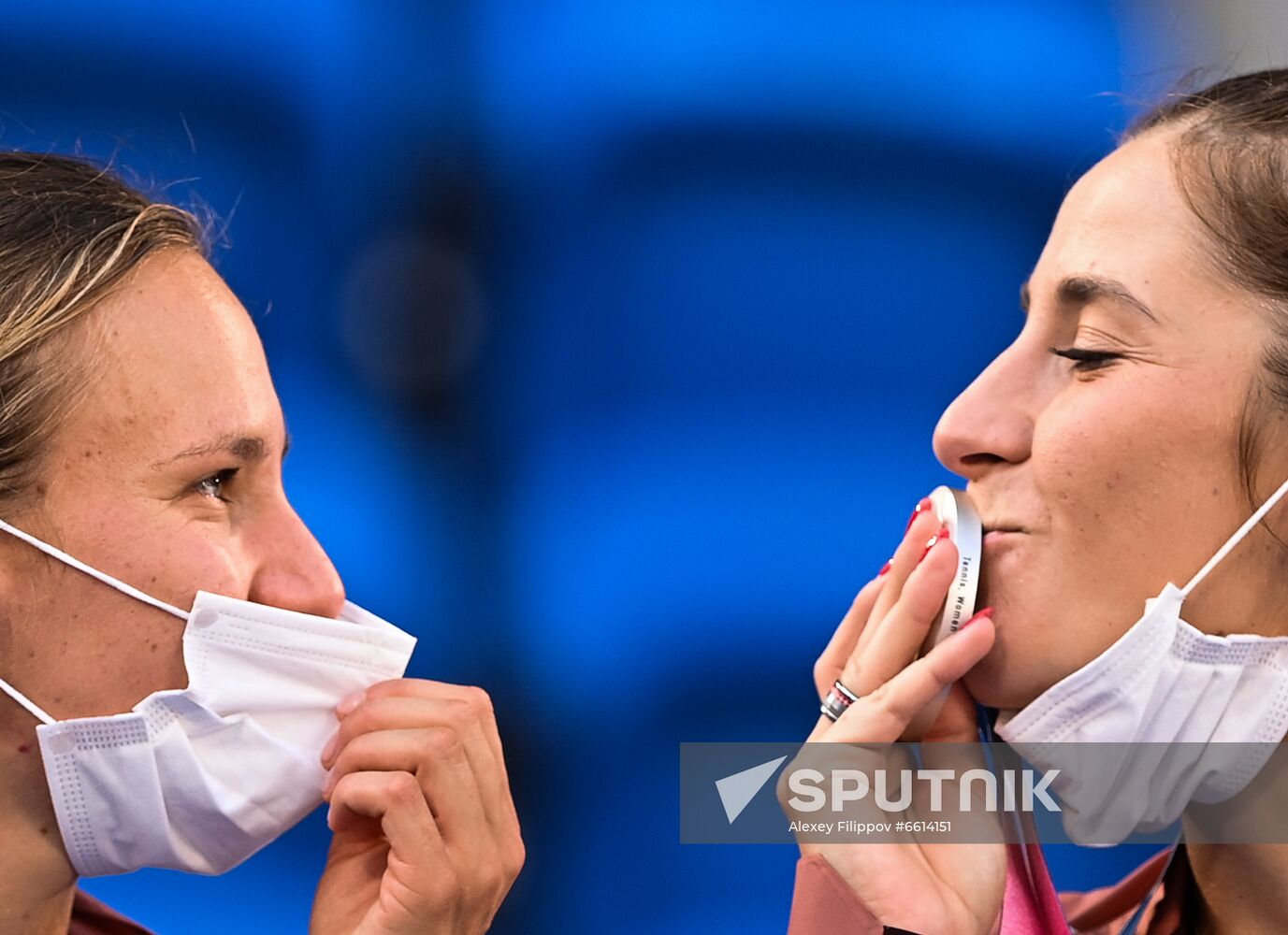 Japan Olympics 2020 Tennis Women Doubles Krejcikova/Siniakova - Bencic/Golubic