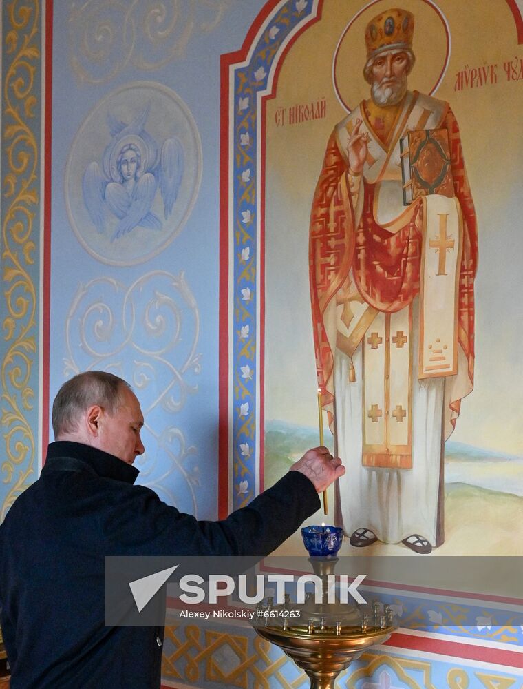 Russia Putin Konevsky Monastery