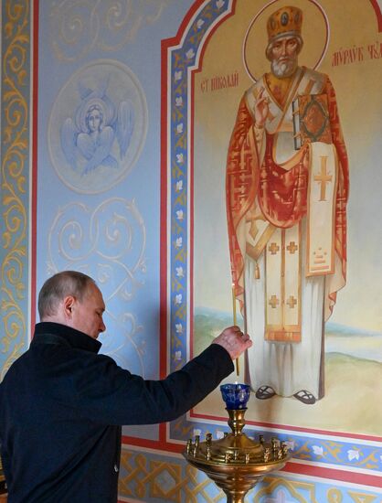Russia Putin Konevsky Monastery