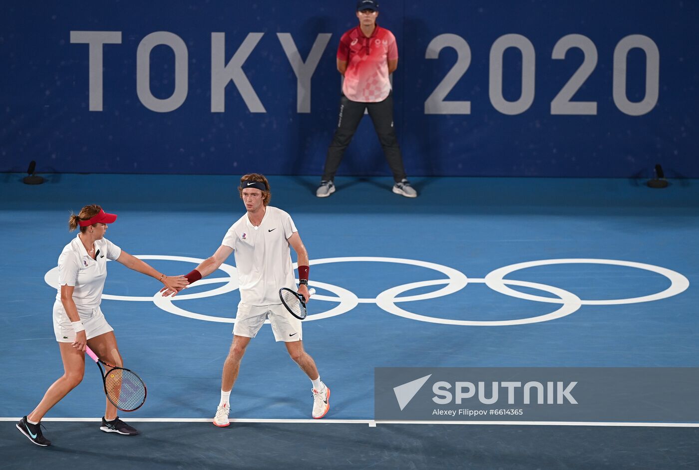 Japan Olympics 2020 Tennis Mixed Doubles Pavlyuchenkova/Rublev - Vesnina/Karatsev