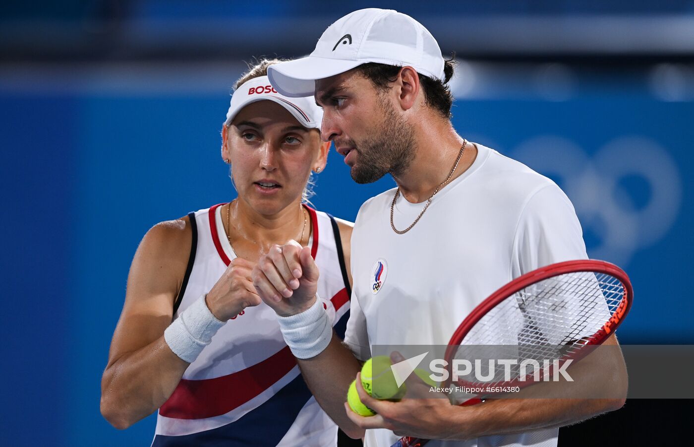 Japan Olympics 2020 Tennis Mixed Doubles Pavlyuchenkova/Rublev - Vesnina/Karatsev