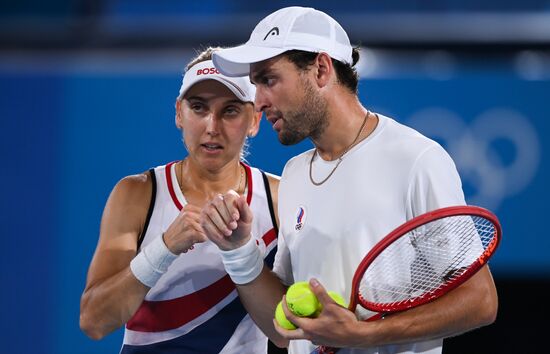 Japan Olympics 2020 Tennis Mixed Doubles Pavlyuchenkova/Rublev - Vesnina/Karatsev