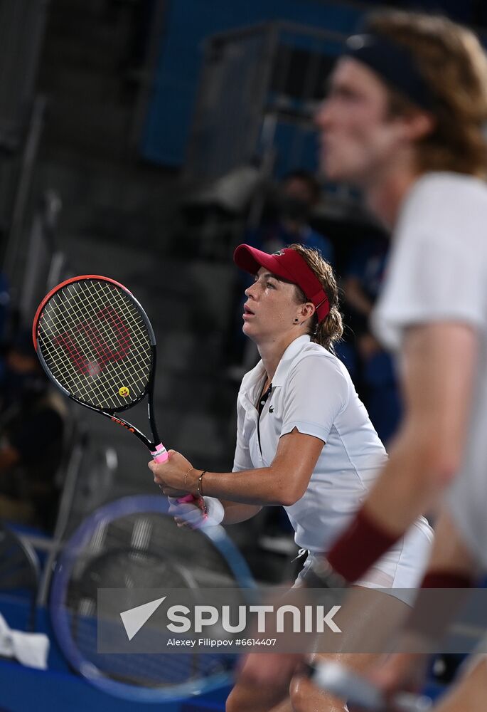 Japan Olympics 2020 Tennis Mixed Doubles Pavlyuchenkova/Rublev - Vesnina/Karatsev