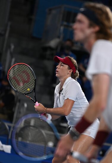 Japan Olympics 2020 Tennis Mixed Doubles Pavlyuchenkova/Rublev - Vesnina/Karatsev