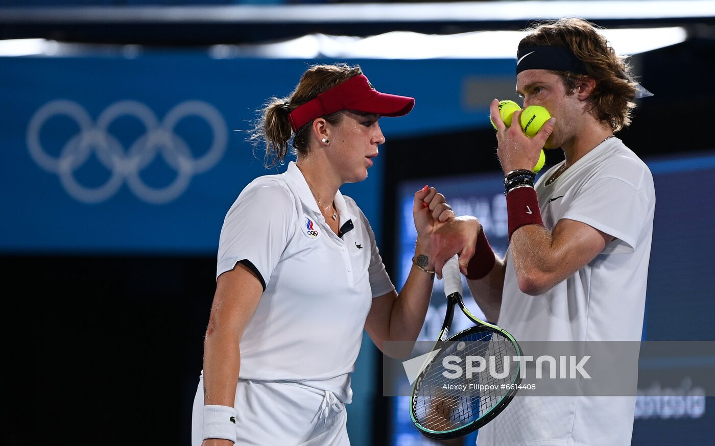 Japan Olympics 2020 Tennis Mixed Doubles Pavlyuchenkova/Rublev - Vesnina/Karatsev