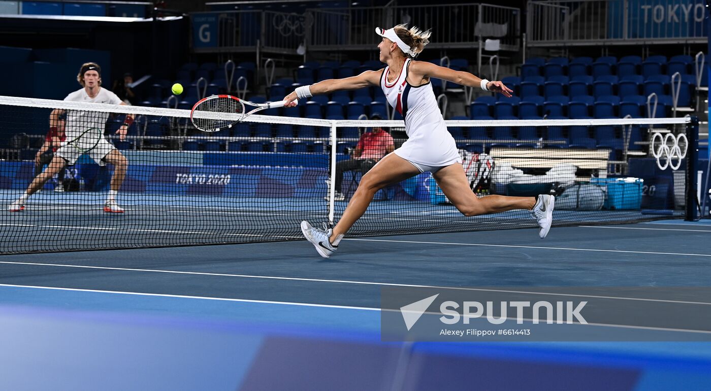 Japan Olympics 2020 Tennis Mixed Doubles Pavlyuchenkova/Rublev - Vesnina/Karatsev