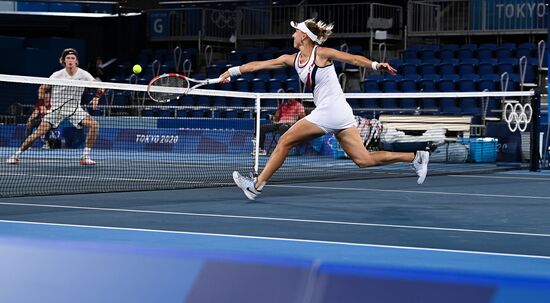 Japan Olympics 2020 Tennis Mixed Doubles Pavlyuchenkova/Rublev - Vesnina/Karatsev