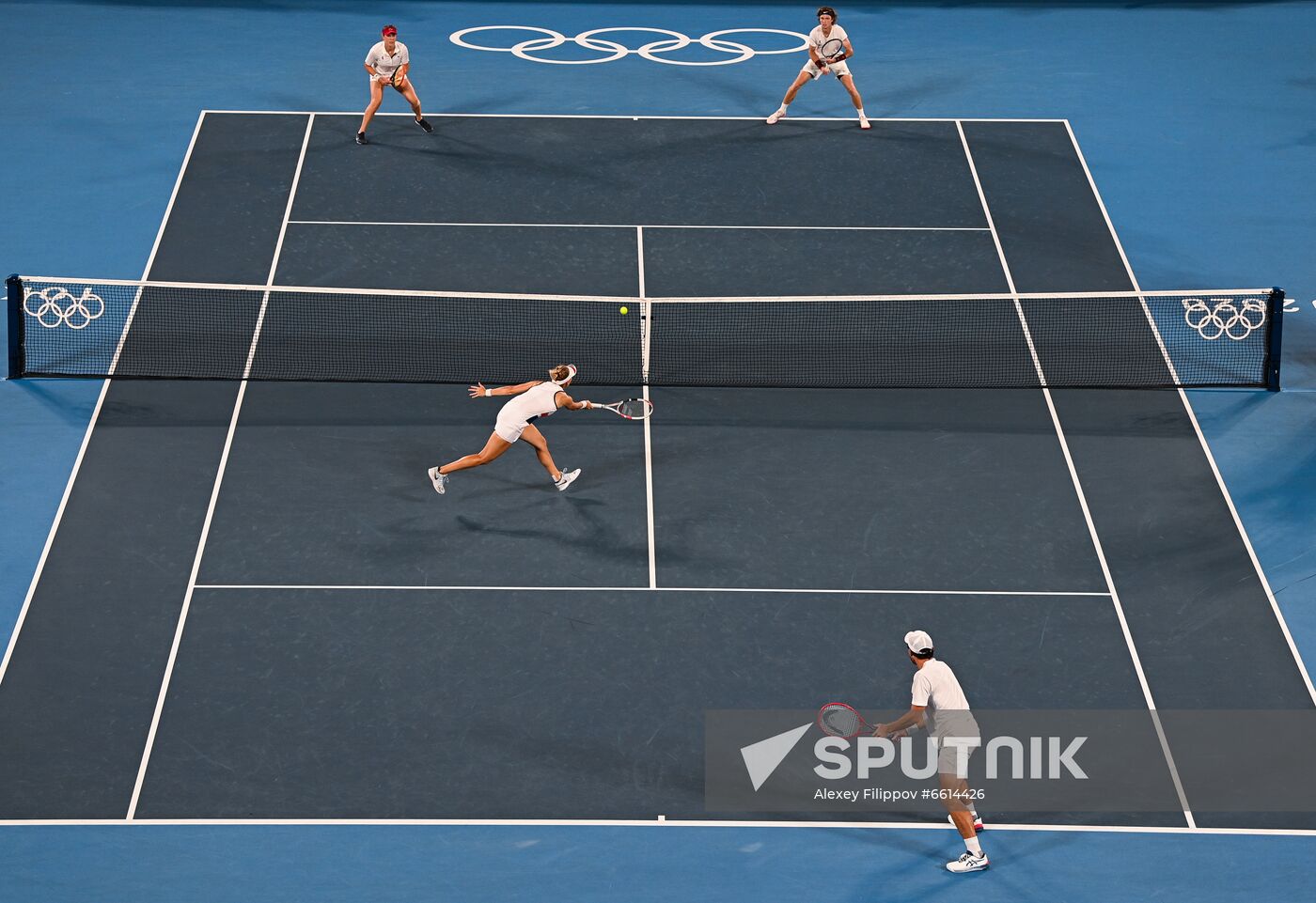 Japan Olympics 2020 Tennis Mixed Doubles Pavlyuchenkova/Rublev - Vesnina/Karatsev