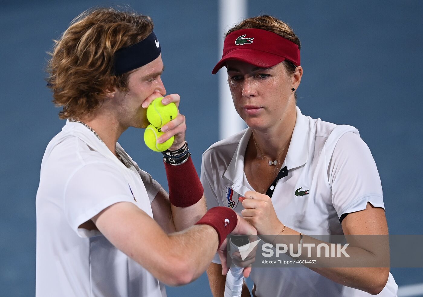 Japan Olympics 2020 Tennis Mixed Doubles Pavlyuchenkova/Rublev - Vesnina/Karatsev