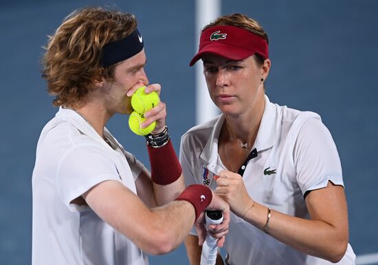 Japan Olympics 2020 Tennis Mixed Doubles Pavlyuchenkova/Rublev - Vesnina/Karatsev