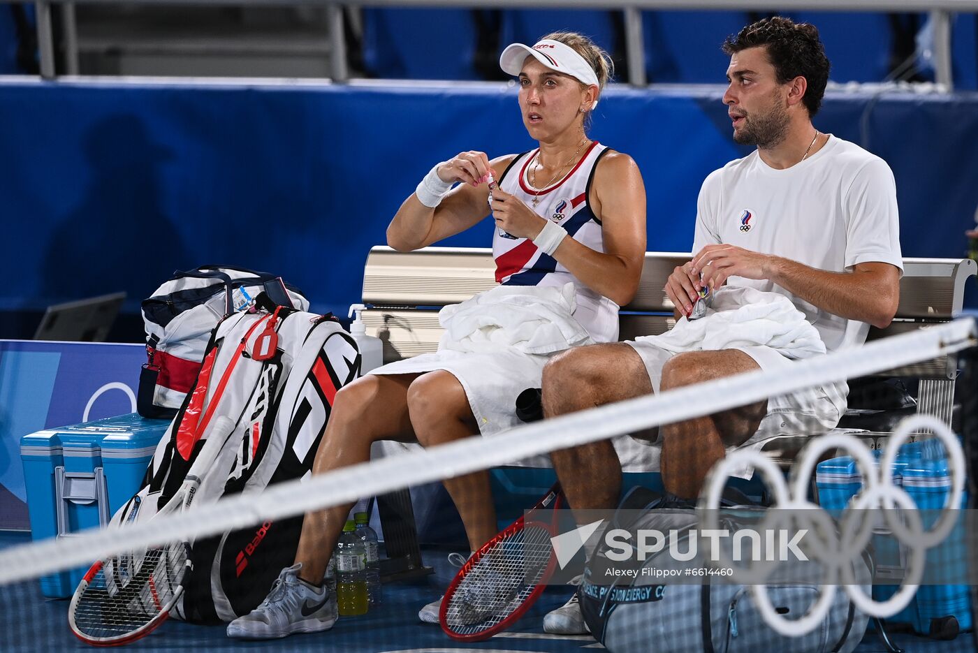 Japan Olympics 2020 Tennis Mixed Doubles Pavlyuchenkova/Rublev - Vesnina/Karatsev